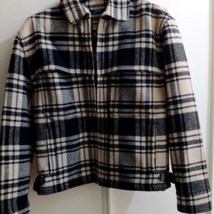 Polo plaid  men's size( L) wool waist COAT